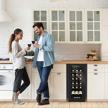 ROVSUN 18 Bottle Wine Fridge with Compressor Cooling