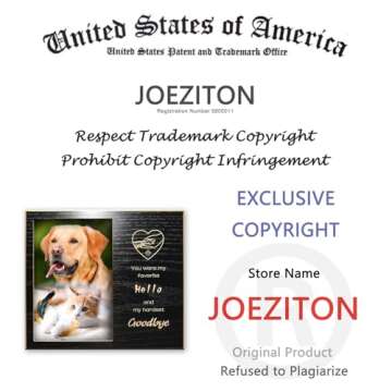 JOEZITON Personalized Pet Memorial Picture Frame