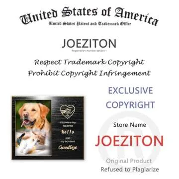 JOEZITON Personalized Pet Memorial Picture Frame