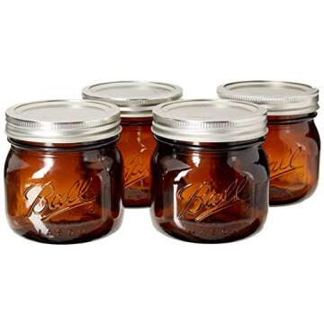 Ball Collection Elite Wide Mouth Canning Jars 1 pt. 4 pk