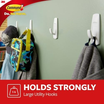 Command Large Utility Hooks for Damage Free Hanging