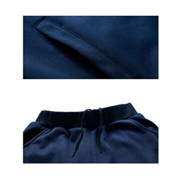 PASOK Men's Casual Tracksuit Long Sleeve Full Zip Running Jogging Sweatsuit Athletic Sports Set Black L