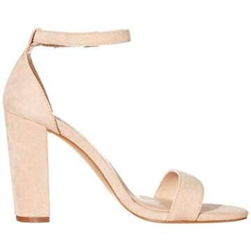 The Drop Women's Rebecca Heeled Sandal, Blush Micro, 8.5 B US