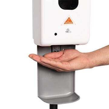 Sofasco Touchless Hand Sanitizer Dispenser Automatic Portable Hand sanitizing Station with Steel Flo...