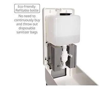 Sofasco Touchless Hand Sanitizer Dispenser Automatic Portable Hand sanitizing Station with Steel Floor Stand Drip Catcher Infrared Sensor Refillable 1200ml Bottle