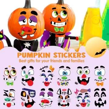 JOYIN Pumpkin Decorating Stickers for Kids' Halloween Fun