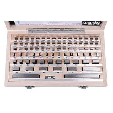 Accusize Industrial Tools Precision 81-Piece Steel Gauge Block Set, Grade B Accuracy, Corrosion-Resistant, P900-S581