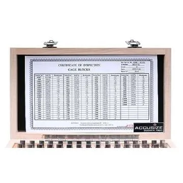 Accusize Industrial Tools Precision 81-Piece Steel Gauge Block Set, Grade B Accuracy, Corrosion-Resistant, P900-S581