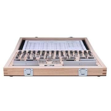 Accusize Industrial Tools Precision 81-Piece Steel Gauge Block Set, Grade B Accuracy, Corrosion-Resistant, P900-S581