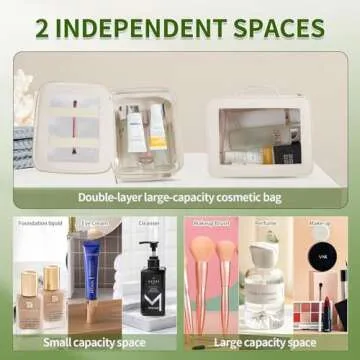 GUSTYLE Clear Makeup Bag for Travel & Everyday Use