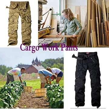 Women’s Cotton Cargo Pants with 8 Pockets for Outdoors