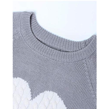 Charming Women's Knit Heart Pullover Sweater for All Seasons