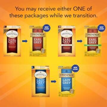 Twinings Tea Variety 6-Pack – Earl Grey, English Breakfast, Irish Breakfast, Earl Grey Decaf, English Breakfast Decaf, Lady Grey Tea Bags, 20 Count Each
