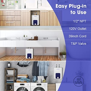 Tecnolove 4 Gallon MT40 Mini Tank Water Heater UL Listed