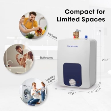 Tecnolove 4 Gallon MT40 Mini Tank Water Heater UL Listed