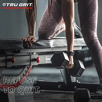 TG Tru Grit Elite TPU Dumbbells - Durable Hex Weights for All