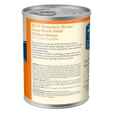 Blue Buffalo Homestyle Recipe Large Breed Adult Wet Dog Food, Made with Natural Ingredients, Chicken...