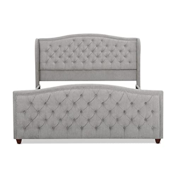 Jennifer Taylor Marcella Bed Set - King, Silver Grey Stylish Elegance
