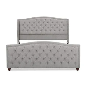Jennifer Taylor Marcella Bed Set - King, Silver Grey Stylish Elegance