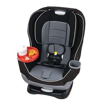 My Travel Tray Round, USA Made. Easily Convert Your existing Cup Holder to a Tray and Cup Holder for use in a Car Seat, Booster, Stroller, Golf Cart and Anywhere You Have a Cup Holder! Red