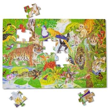 Melissa & Doug Rainforest Floor Puzzle (48 pcs, 2 x 3 feet) - FSC Certified