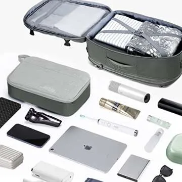 Maelstrom 40-50L Laptop Backpack, Grey, Unisex, 17.3 Inch TSA Flight Approved, Expandable Large Capacity, Waterproof and Durable, Ergonomic Design, Adjustable Strap