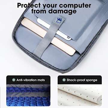 Maelstrom 40-50L Laptop Backpack, Grey, Unisex, 17.3 Inch TSA Flight Approved, Expandable Large Capacity, Waterproof and Durable, Ergonomic Design, Adjustable Strap