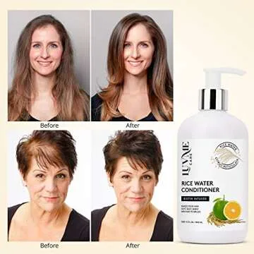 Luv Me Care Rice Water Hair Growth Conditioner 10 Fl Oz - Biotin to Enhance Strength, Volume, and Sh...