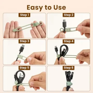 30 Pcs Reusable Silicone Cable Organizer for Easy Management
