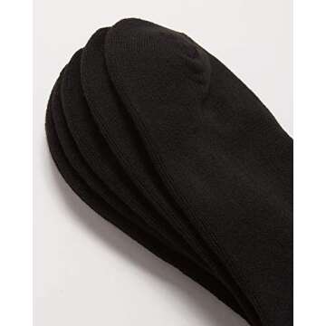 Calvin Klein Men's Dress Crew Socks - 6 Pack Soft Cushioned Non-Binding Cotton Work Dress Socks for Men (Sizes: 7-12), Size 7-12, Black