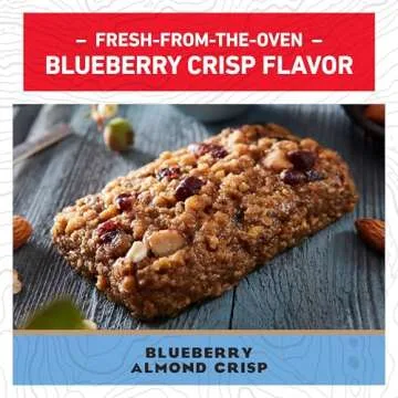 CLIF BAR Blueberry Almond Crisp - Organic Energy Bars 10 Pack