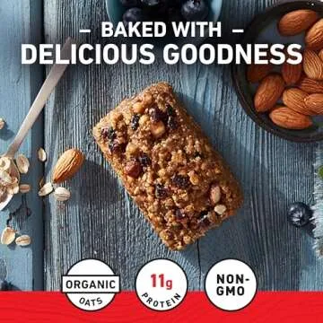 CLIF BAR Blueberry Almond Crisp - Organic Energy Bars 10 Pack