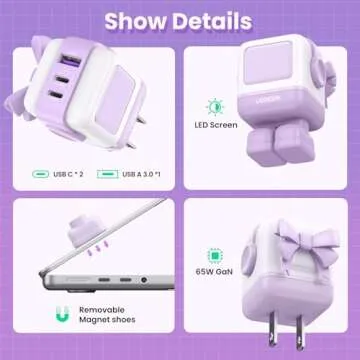 UGREEN 65W USB C Charger Compact GaN Charger for Travel