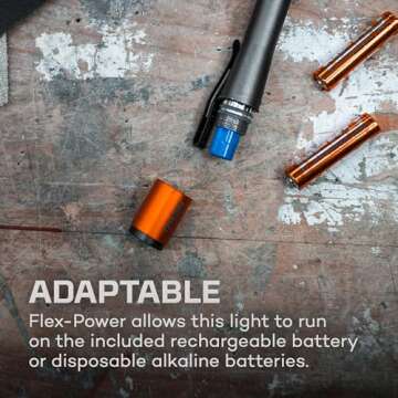 NEBO Inspector 500+ Pen Light, Rechargeable 500 Lumens Compact Flashlight