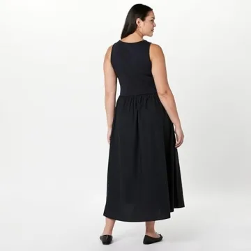The Drop Dia Women's Midi Tank Dress - Plus Size Stylish Comfort