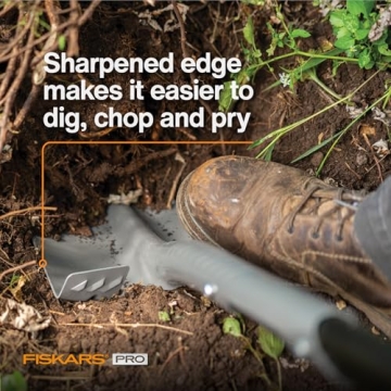 Fiskars 60" Pro Garden Shovel for Effortless Digging