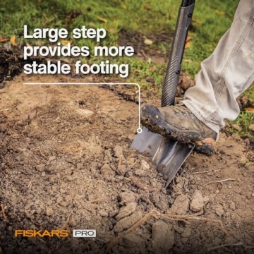 Fiskars 60" Pro Garden Shovel for Effortless Digging