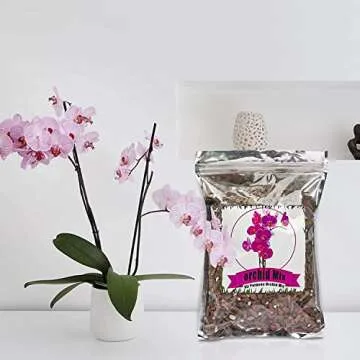 All Purpose Orchid Soil Potting Mix - Orchid Bark & Organic Perlite for Plants - All Natural Potting Soil Media Has Good Drainage for Planting or Orchid Repotting (2 qt)