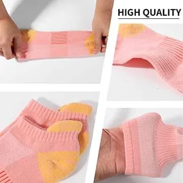 BUDERMMY Ankle Socks - Soft, Cushioned, Colorful Fit for Women