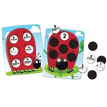 Learning Resources 10 on the Spot Ten Frame Game - 2-6 Players, Ages 5+ Math Learning Games for Kids...