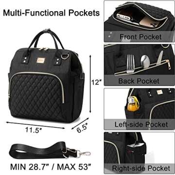 Weitars Insulated Lunch Bag for Women - Cute & Functional Tote