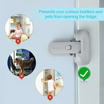 CLYMENE Refrigerator Door Lock for Kids - Easy Installation