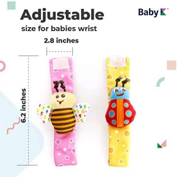 Engaging BABY K Rattle Socks for Infants - Fun & Functional Sensory Play for 6-12 Months