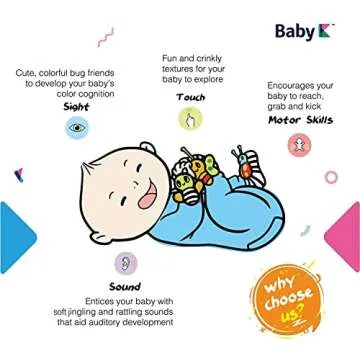 BABY K Baby Rattle Socks for Infants - Engaging Sensory Toys