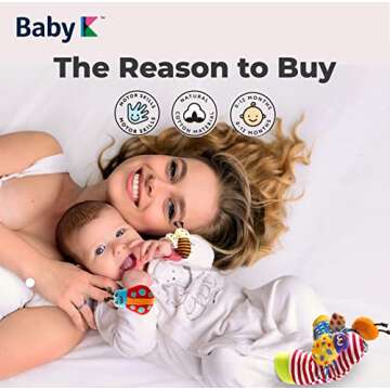 BABY K Baby Rattle Socks for Infants - Engaging Sensory Toys