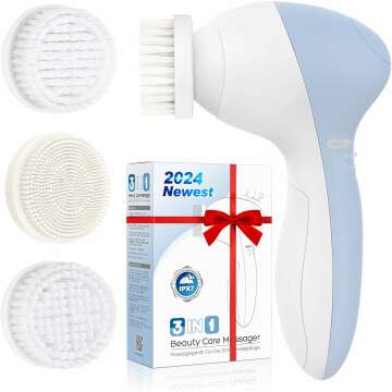 JBK-D Electric Facial Cleansing Brush - 3 in 1 Exfoliation