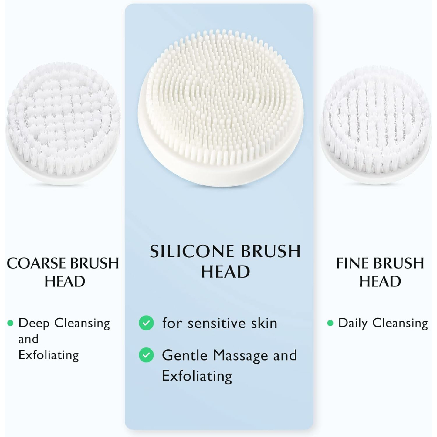 JBK-D Electric Facial Cleansing Brush - 3 in 1 Exfoliation