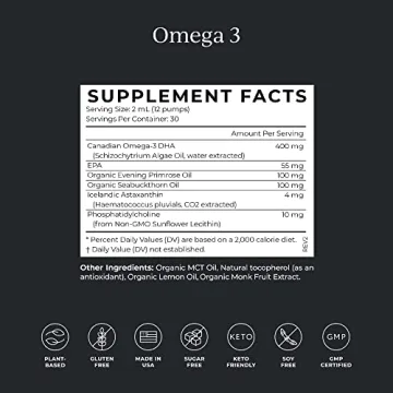 CYMBIOTIKA Vegan Omega 3 Supplement for Family Health