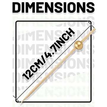 200PCS Fancy Toothpicks for Appetizers, Gold Cocktail Picks for Party Decoration, Appetizer Skewers ...