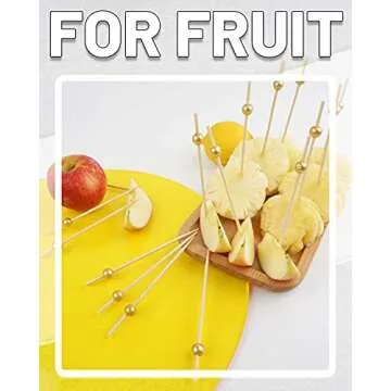 200PCS Eco-Friendly Bamboo Appetizer Toothpicks for Parties